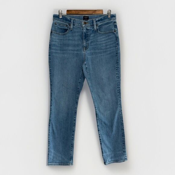 J Crew Slim Boyfriend Jeans Blue Denim High Rise Ankle Minimalist Casual Prep 28 - Picture 1 of 16